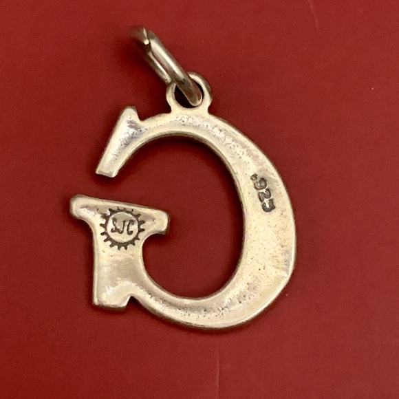 .925 Letter G Large Sterling Silver Jewelry Charm #alphabet #G - Picture 2 of 3